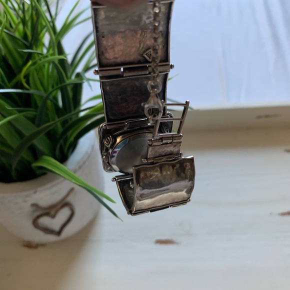 Silpada SterlingRetired Hammered Square Link Watch - Picture 2 of 3